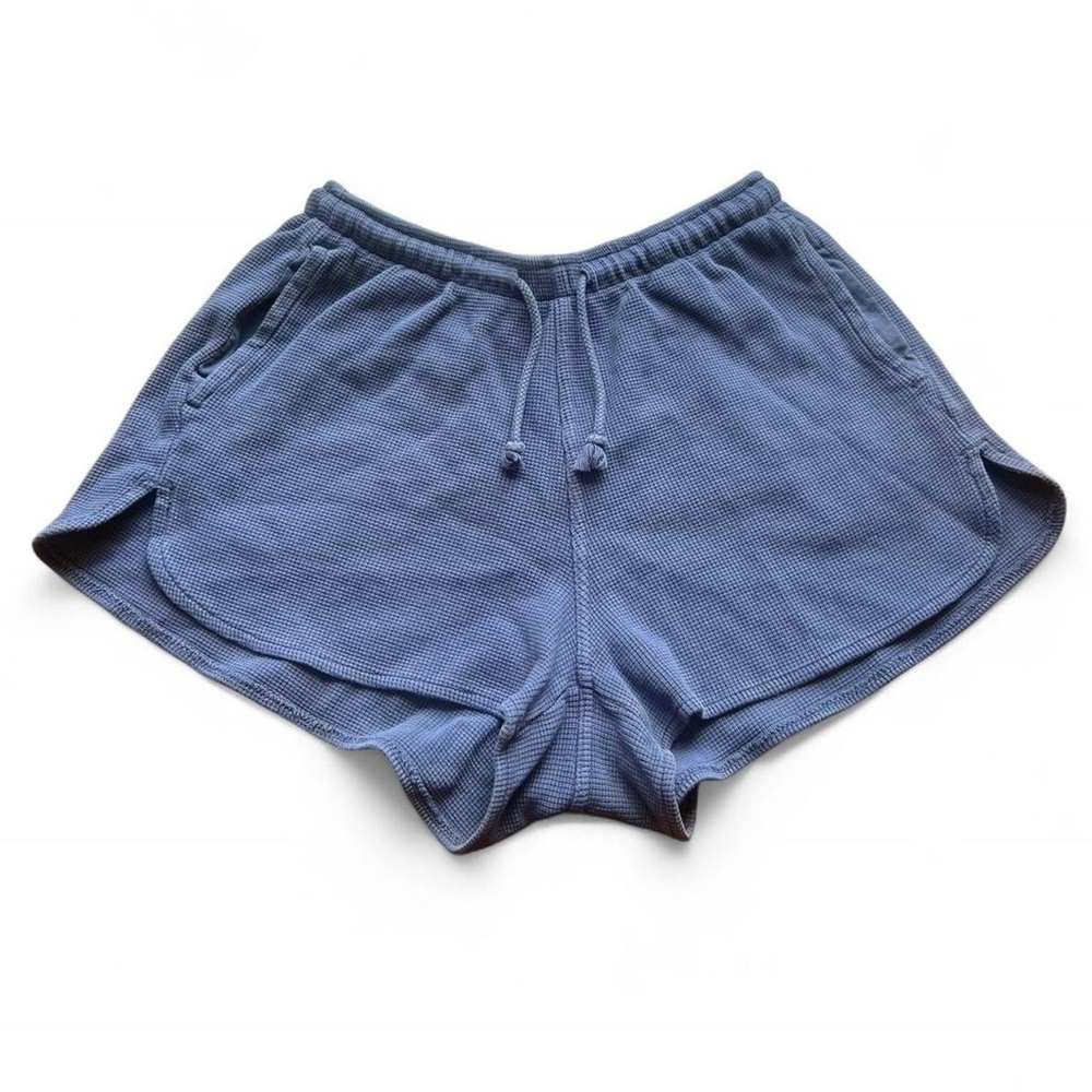 Brandy Melville/John Galt Blue Waffleknit Shorts “Summer Thermal Shorts”